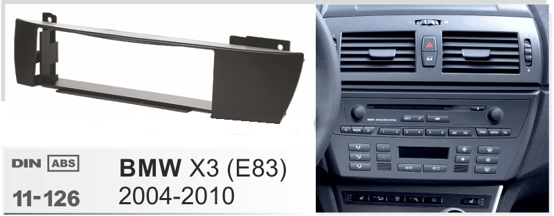 ΠΛΑΙΣΙΟ ΠΡΟΣΘΗΚΗ ΠΡΟΣΟΨΗ ice 1 & 2 DIN για οθόνη ή R/CD  BMW Z4 (E85) 2003-2009 χωρίς κοψίματα πολύ καλή εφαρμογή  11-127----53.100