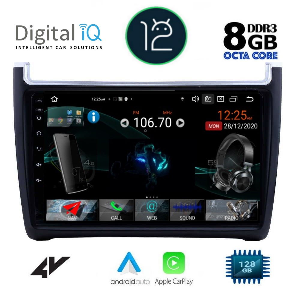 DIGITAL IQ XRR 11757_CPA (9inc) MULTIMEDIA TABLET OEM VW POLO mod. 2014-2017