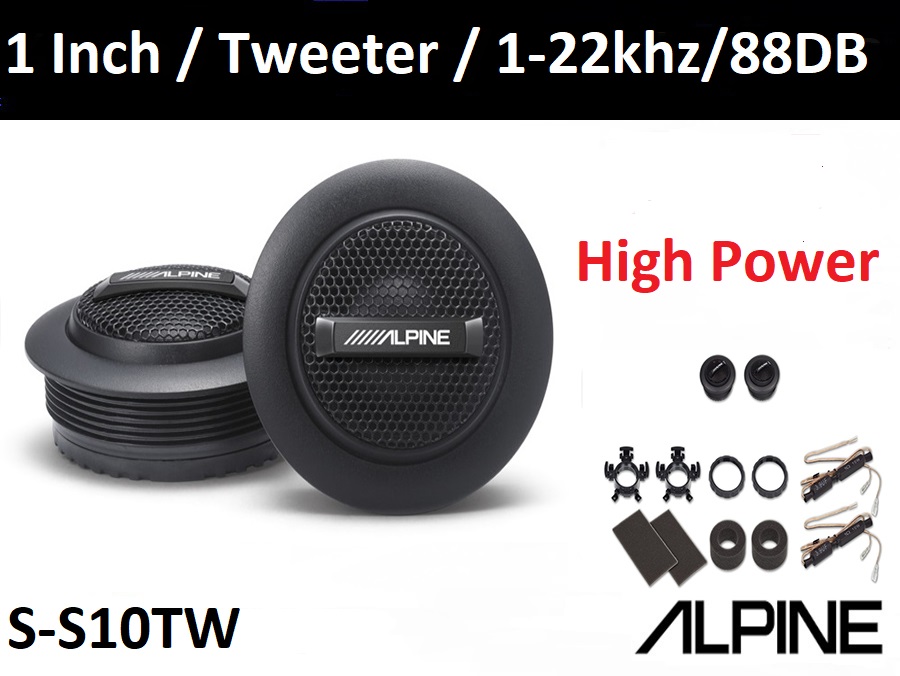 ALPINE S-S10TW  ζεύγος Tweeter High Power Neodymium 1 inch