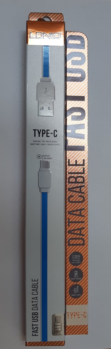 ΚΑΛΩΔΙΟ USB  / TYPE-C androit μπλε 