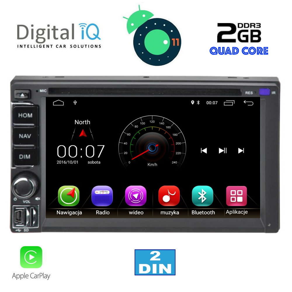 MULTIMEDIA 2DIN 6.5″ANDROID 11  RCPU: MTK A7 1.3Ghz Quad CoreRAM: 2GB DDR3 | NAND FLASH:16GBSUPPORTS STEERING WHEEL COMMANDS