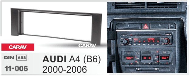 ΠΛΑΙΣΙΟ ΠΡΟΣΘΗΚΗ ΠΡΟΣΟΨΗ ice 1 & 2 DIN για οθόνη ή R/CD Audi-A4 (B6) 2000-2006 1--<53.009>