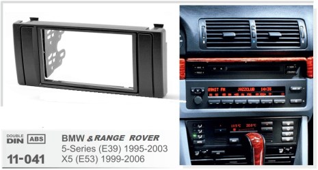 ΠΛΑΙΣΙΟ ΠΡΟΣΘΗΚΗ ΠΡΟΣΟΨΗ ice 1 & 2 DIN για οθόνη ή R/CD BMW ( 5 series  E39 1995-2003 ) ( X5 E39 1999-2006) & RANGE ROVER 1-11-0