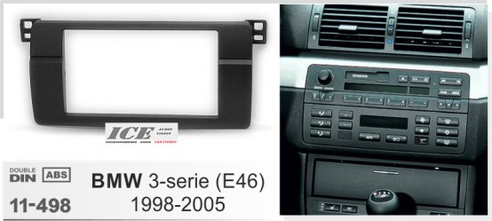 ΠΛΑΙΣΙΟ ΠΡΟΣΘΗΚΗ ΠΡΟΣΟΨΗ  ICE 1 & 2 DIN για οθόνη ή R/CD BMW 3-Series (E46) 1998-2005  11-498