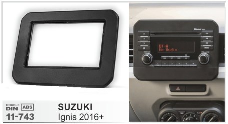 ΠΛΑΙΣΙΟ ΠΡΟΣΘΗΚΗ ΠΡΟΣΟΨΗ 1 & 2 DIN για οθόνη ή R/CD  SUZUKI Ignis 2016+ (4A)