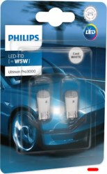Led T10 Philips  W5W 6000K ultinon PRO3000 LED 12V ζεύγος