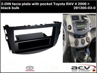 ΠΛΑΙΣΙΟ ΠΡΟΣΘΗΚΗ ΠΡΟΣΟΨΗ ACV 1 & 2 DIN για οθόνη ή R/CD Toyota Rav4 ’06_53.112 BLACK
