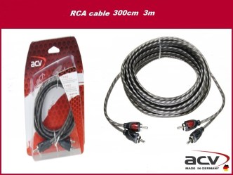 ΚΑΛΩΔΙΟ RCA 3m Ζεύγος ACV Made in Germany  Συλικόνης πολύ καλή ποιότητα χαλκού RCA cable 300cm