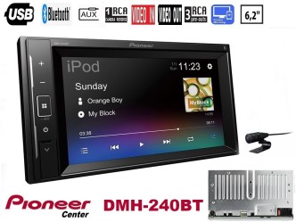 PIONEER DMH-A240BT ( + τοποθέτηση  ) 6,2''  Bluetooth   USB   υποστηρίζει Mirroring  4X50W