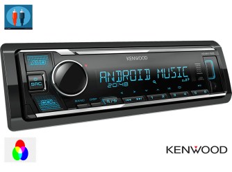 KENWOOD KMM-125 * RADIO * USB * AUX * Multi colour * 4X50W * 3 RCA High level Preout 2,5V.