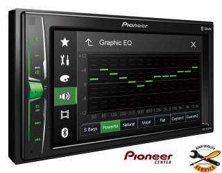 Pioneer MVH-A200VBT ( + τοποθέτηση ) Ιδανικό για μεγάλα ηχοσυστήματα Multimedia Οθόνη 2din iso 6,2inch, Multi colour, Radio,  Us