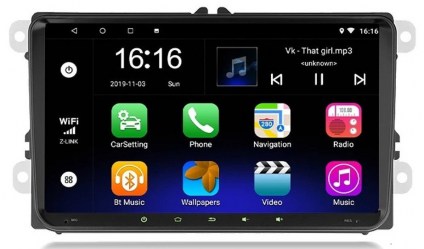 οθόνη αυτοκίνητου SKODA SUPERB 2008-2015 9 ίντζες  Android 10 - 2GBGPS  WI-FI Playstore Youtube USB Radio Bluetooth Mirrorlink I